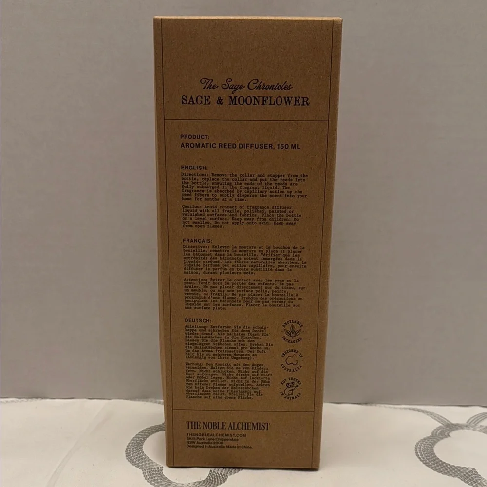 The Noble Alchemist Sage & Moonflower Reed Diffuser